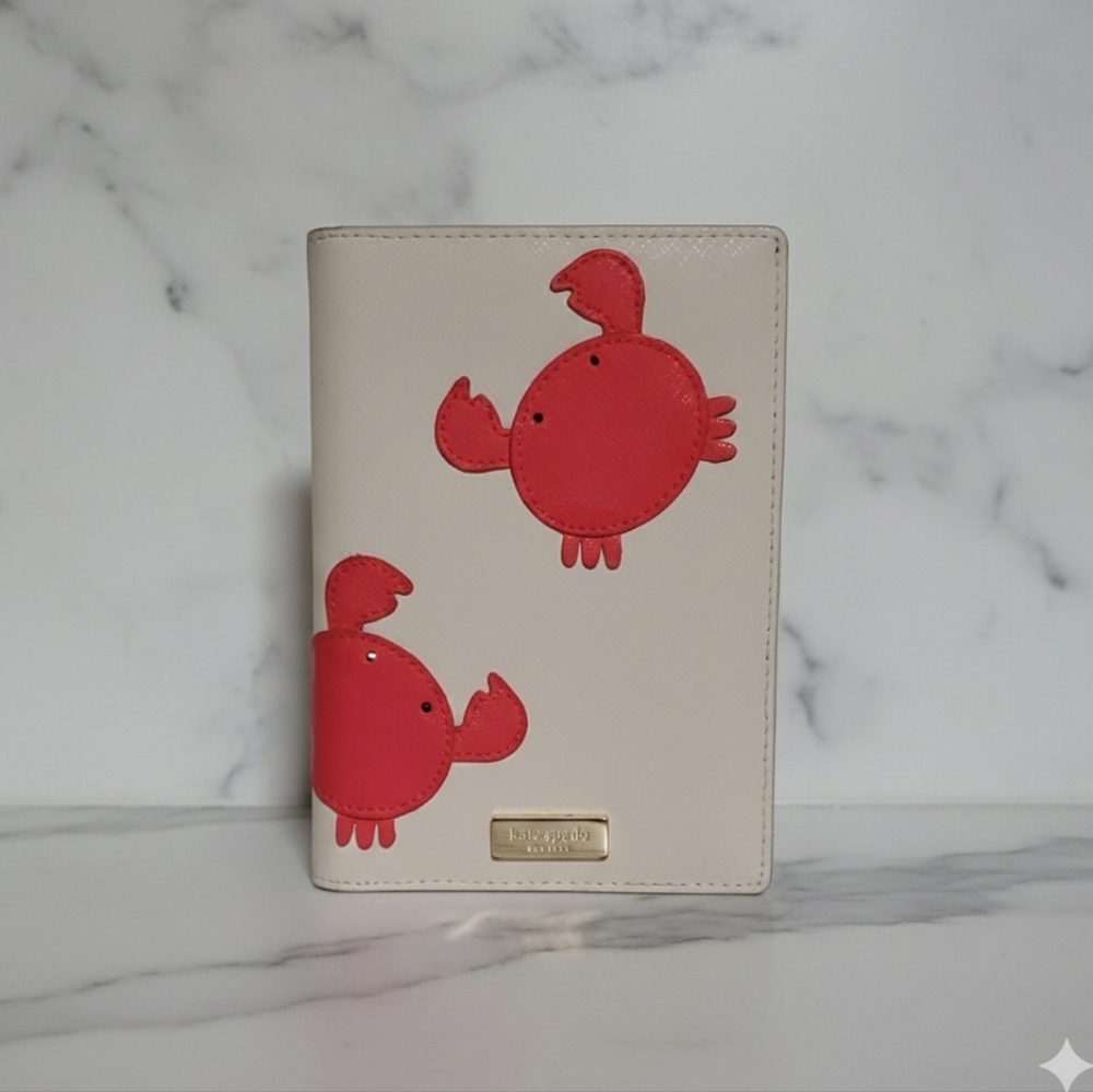 Kate Spade Cream and Red Crab Passport Holder - Picture 1 of 5